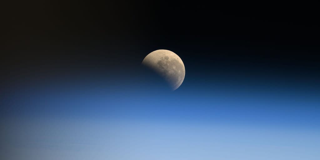Astronauts capture stunning views of lunar eclipse from space