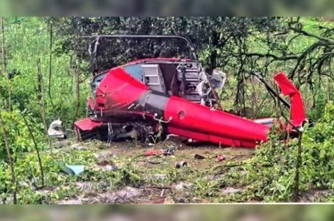 Transportaba oro el helicóptero que se estrelló en Edoméx