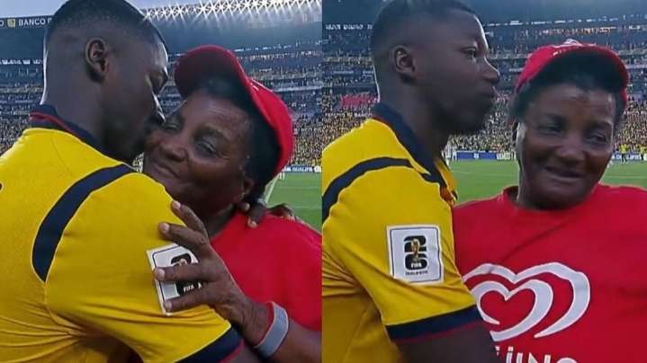 El tierno momento de Moisés Caicedo con su madre