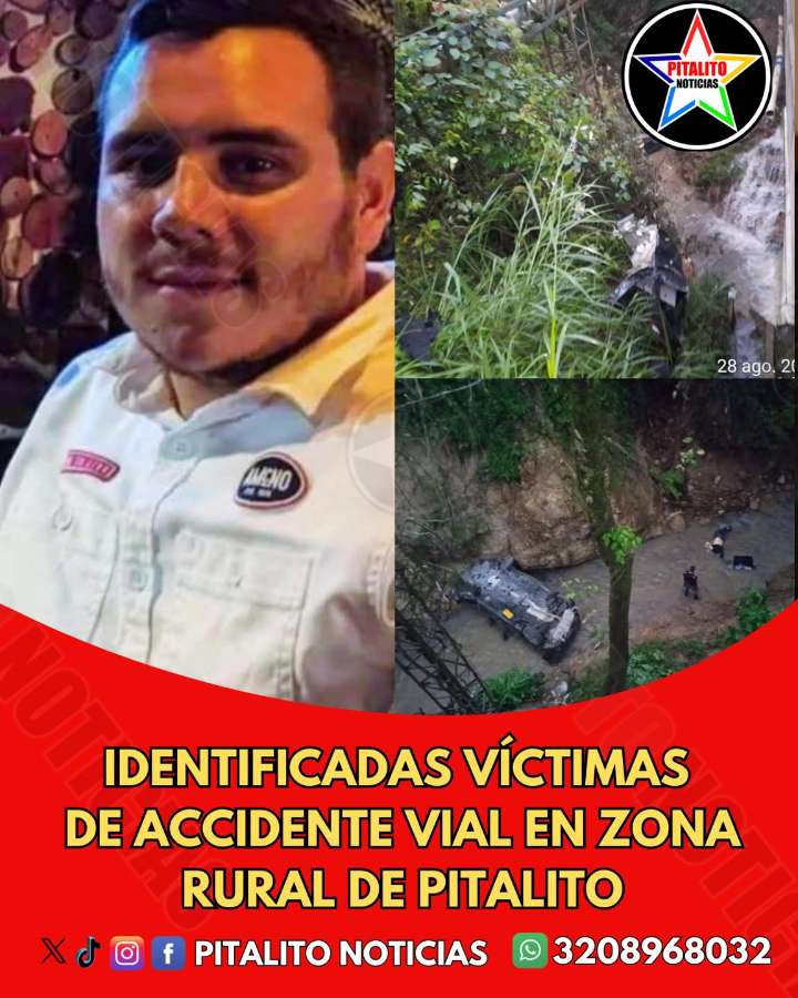 Identificados jóvenes que fallecieron en accidente vial en zona rural de Pitalito