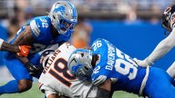 Lions DE Marcus Davenport leaves Bears game with shoulder injury