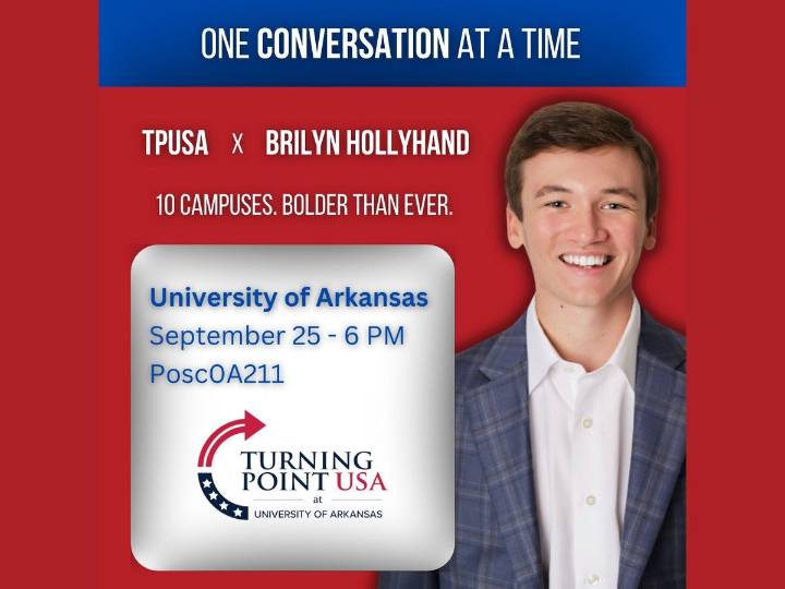 Charlie Kirk wannabe made University of Arkansas his first stop on tour