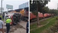 Ate: camión y locomotora del Ferrocarril Central Andino protagonizaron un violento accidente en Santa Clara