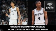 Where did Spurs' Wembanyama, Fox land in the Locked On NBA Top 100 players list?