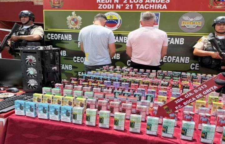 Caen «Los Rusos» con 290 vaper de contrabando en Táchira