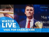 Live: Charlie Kirk vigil held after fatal shooting of ex