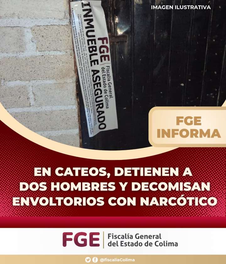 En cateos, detienen a dos hombres y decomisan envoltorios con narcótico