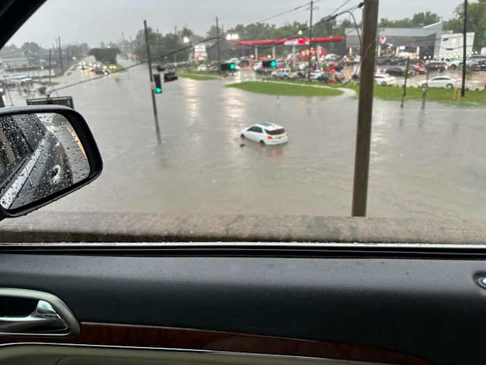 Dangerous flooding hits Houston interstates during Labor Day storms