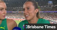 'We are all feeling it': Aussie women's relay team reacts to disaster