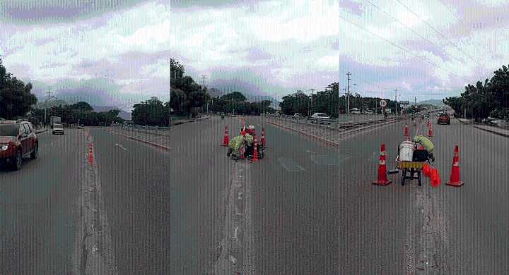 Ruta Magdalena-Sierra Mar reemplaza separadores viales en la Troncal del Caribe Específicamente en el sector del intercambiador de La Lucha.