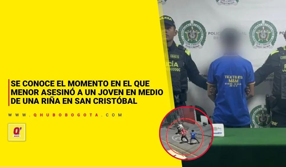 Se conoce el momento en el que menor asesinó a un joven en medio de una riña en San Cristóbal