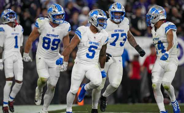 Lion sack Jackson 7 times in 38-30 win over Baltimore