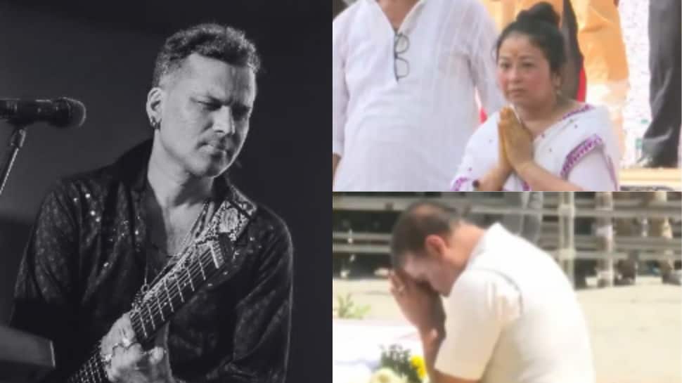Zubeen Garg's Last Rites Held In Kamarkuchi Village: Assamese Singer's Wife Inconsolable, CM Himanta Biswa Sarma Leads Tributes With Full State Honours