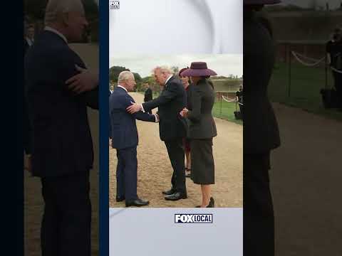 🤝Trump fue recibido por el rey Carlos y otros miembros de la realeza.👑
