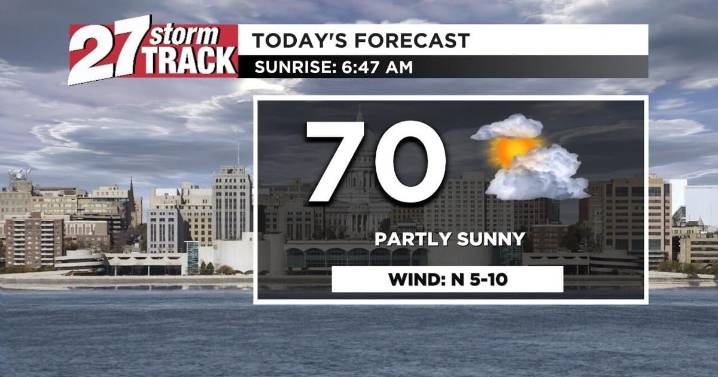 A calm but cooler Wednesday