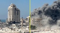 Video capta ataque israelí a edificio de 14 pisos en Gaza: Se desplomó en tan solo segudos