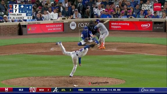 Alvarez hits 2-run homer in 8th as Mets rally to beat Cubs 9