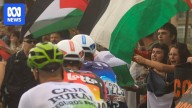 Vuelta a España stage 16 shortened by pro-Palestinian protests organisers say are 'illegal'