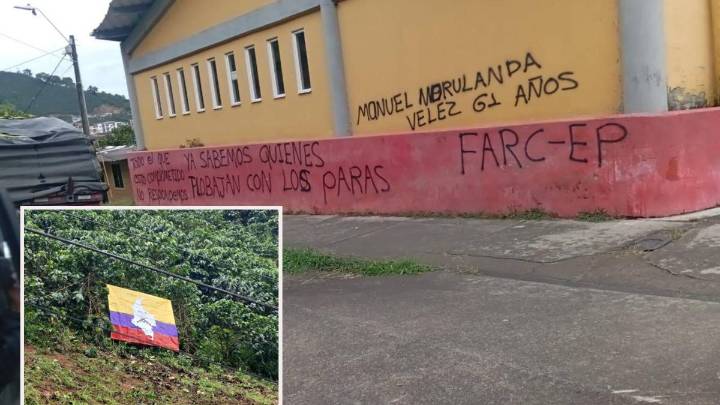 Aparición de paredes pintadas y banderas de las Farc atemorizan a Betulia, Antioquia