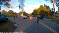 Fiery two-vehicle crash in Scarborough captured on video
