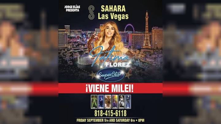 Milei viaja esta semana a EEUU y el afiche de Fátima lo confirma