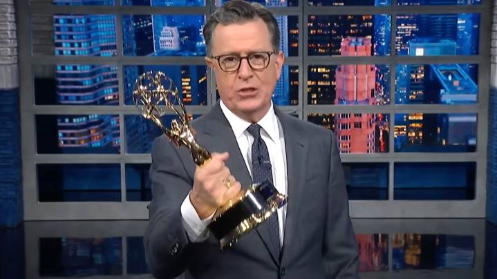 Stephen Colbert Mocks Trump After 'Late Show' Emmy Win