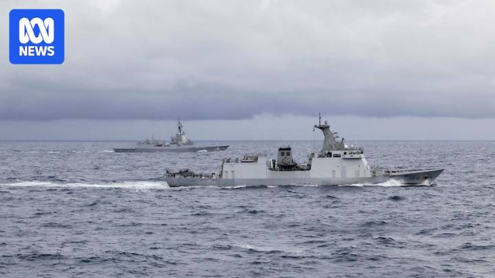 China's military accuses Australian navy ship of 'causing trouble' by sailing through Taiwan Strait