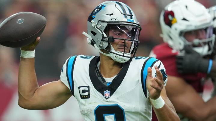 Panthers QB Bryce Young hits career highs, Tetairoa McMillan earns first 100