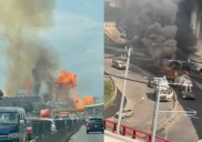 VIDEOS FUERTES: Explota pipa de gas y deja más 50 personas chamuscadas