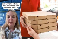 'Hangry' wedding guest infuriates bride after ordering pizza to reception