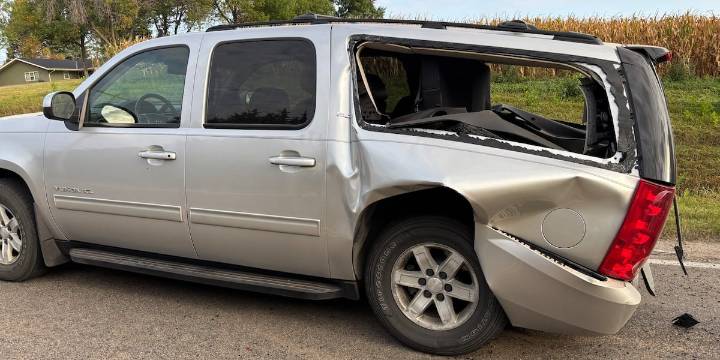 SUV driver transported to Norfolk hospital after two