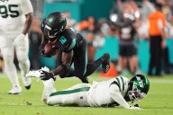 Dolphins’ Tyreek Hill carted off field and taken to hospital with serious left leg injury
