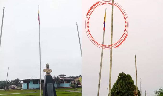 Indignación en Loreto: izan bandera colombiana en la comunidad Tres Fronteras en el Putumayo