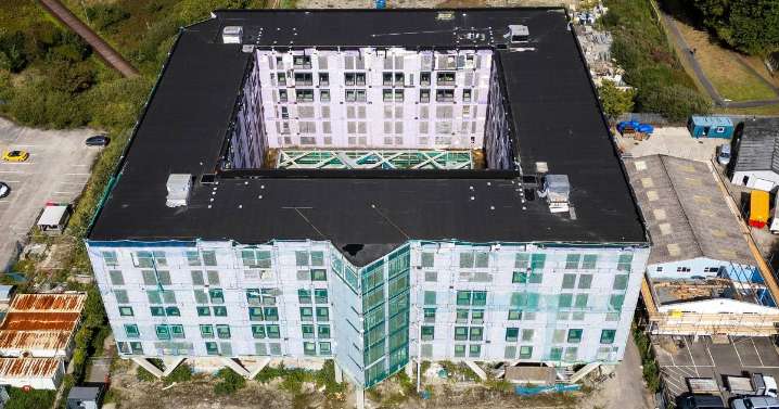 Historical Cornwall port town blighted by 'eyesore' abandoned £40M student flats