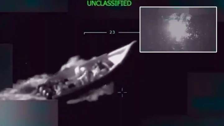 Video del momento exacto del primer bombardeo de EE. UU. a embarcación venezolana