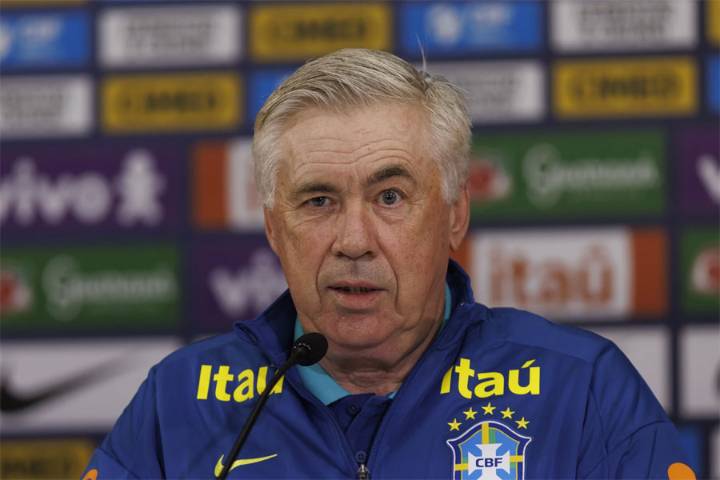 Ancelotti comienza a entrenar a la selección brasileña que se enfrentará a Chile y Bolivia