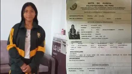 Ate: buscan a escolar de 16 años que desapareció hace seis días tras salir de colegio