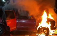 Una camioneta se incendió en la avenida Don Julio Centeno de San Diego