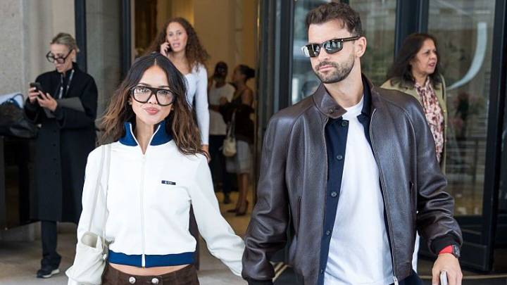 Eiza González llega de la mano de su novio Grigor Dimitrov a Milan Fashion Week