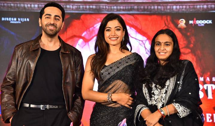 Thama team meets press in Hyderabad ahead of release