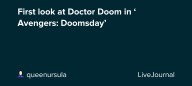 First look at Doctor Doom in ‘Avengers: Doomsday’: ohnotheydidnt