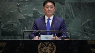 At UN, the president of Mongolia takes a moment to cheer the world's horses