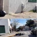 Agredió al conductor del auto que embistió a su hijo mientras iba en moto