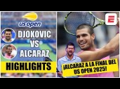 Carlos Alcaraz vs. Novak Djokovic (3-0): sets, video y resumen por el US Open 2025