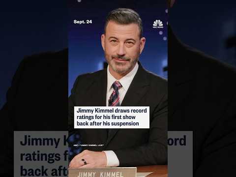 Jimmy Kimmel draws record ratings for first show back