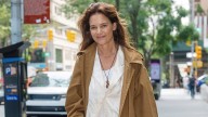 Katie Holmes' high-waisted jeans are a lesson in transitional cool