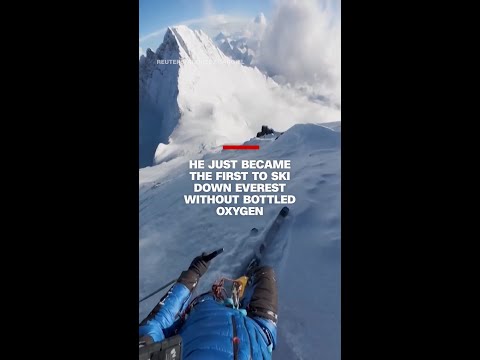He just became the first to ski down Everest without bottled oxygen