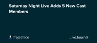 Saturday Night Live Adds 5 New Cast Members: ohnotheydidnt