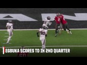 Emeka Egbuka takes screen pass to the end zone for Bucs TD