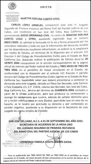 Edicto 00027/2025